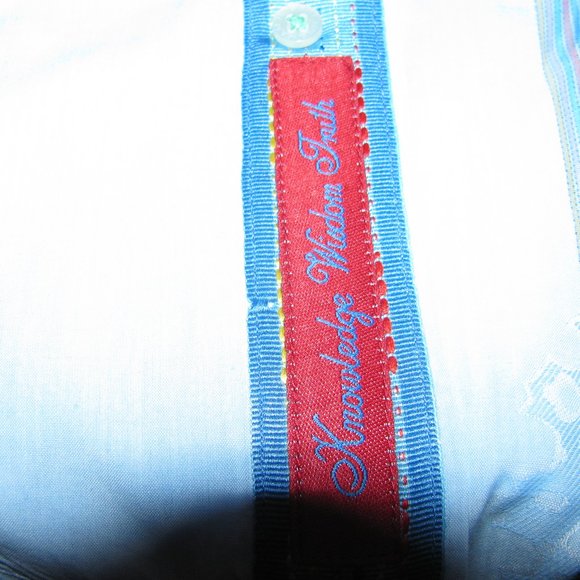 Robert Graham Mens Large Shirt Flip Cuff Blue Paisley - Picture 6 of 10